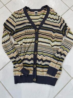 Missoni Multicolor Striped Cardigan Sweater